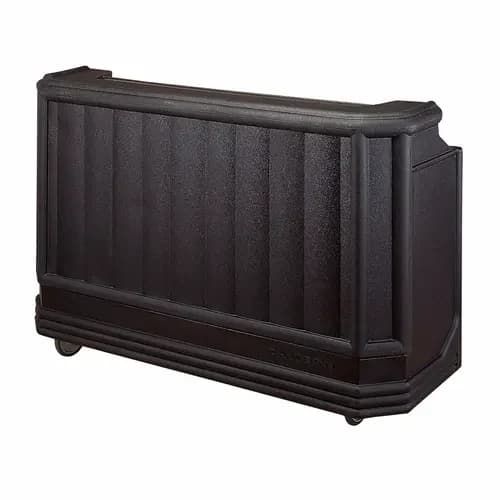 Cambro BAR730CP110 Cambar Black Portable Bar 7-Bottle Speed Rail Portable Bar 72-3/4"W X 26"D X 48"H