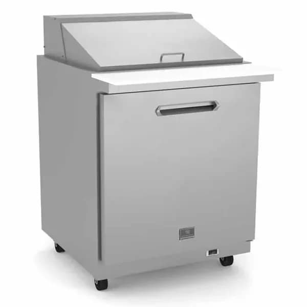 Kelvinator KCHMT29.12 12 Pan 1-Door Mega-Top Sandwich Prep Table 27-7/8"W