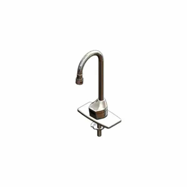 T&S Brass EC-3100-TMV4V05 T&S 4" Deck Mount ChekPoint Electronic Hands Free Sensor Faucet