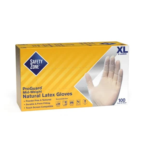 General Electric GRPR-XL-1-T Impact X-Large Powder Free Latex Disposable Gloves | Box of 100