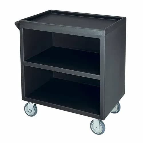 Cambro BC330110 3-Shelf 500 Lb. Capacity Black Utility Bus Cart
