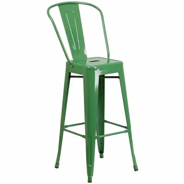 Flash Furniture CH-31320-30GB-GN-GG Green Galvanized Steel Bar Stool