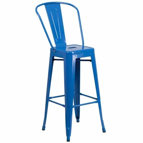 Flash Furniture CH-31320-30GB-BL-GG Blue Galvanized Steel Bar Stool