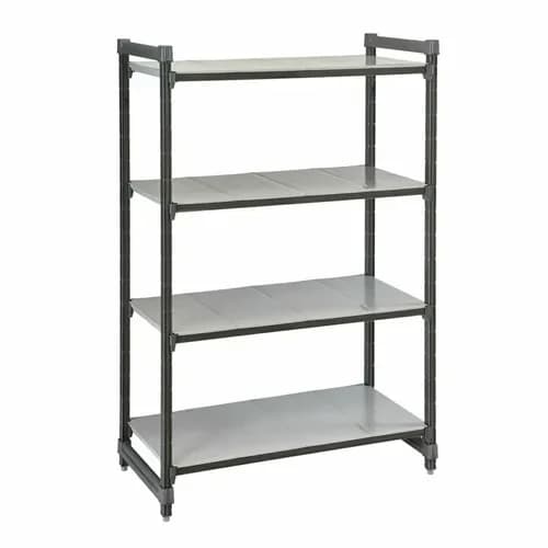 Cambro ESU216084S4580 Camshelving 4-Shelf Polypropylene Brushed Graphite Shelving Kit 60"W X 21"D X 84"H