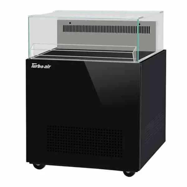 Turbo Air TOS-30NN-B Open Black Sandwich and Cheese Display Case Merchandiser 30"W