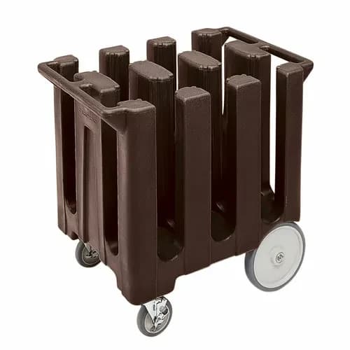 Cambro DC700131 Polyethylene 6 Dark Brown Dish Caddy With 6 Dividers