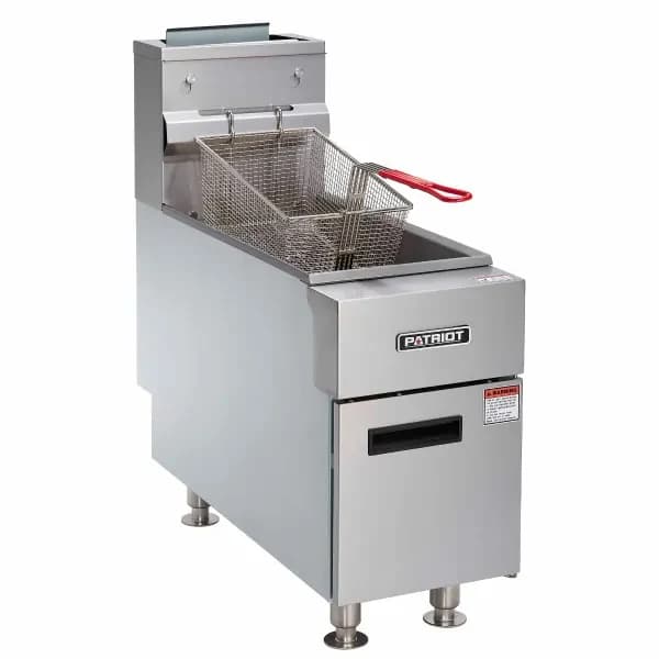 Patriot PT-CTF-2NG Natural Gas 25 lb. Countertop Fryer 44,000 BTU 11-1/8"W