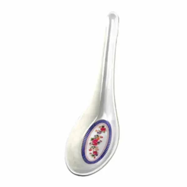 Thunder Group 7003AR Rose 3/4 oz. Melamine Wonton Soup Spoon | Case of 60