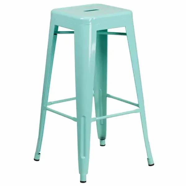 Flash Furniture ET-BT3503-30-MINT-GG Mint Galvanized Steel Bar Stool