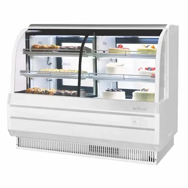 Turbo Air TCGB-72CO-W-N Combination Refrigerated/Dry White Bakery Display Case 72-1/2"W