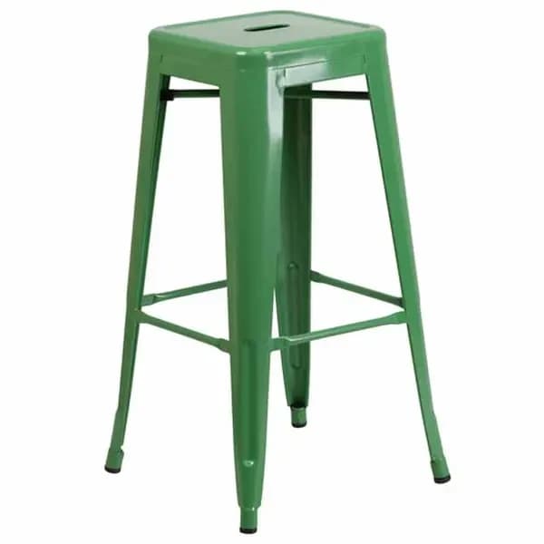 Flash Furniture CH-31320-30-GN-GG Green Galvanized Steel Bar Stool