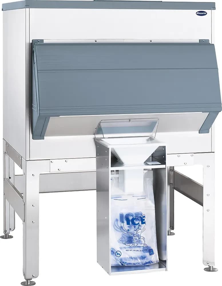 Follett DEV860SG-48-BG Ice•DevIce™ Series Gravity Dispense Ice Bin 860 Pound Capacity Polyethylene Interior Cube, Nugget Ice Compatibility