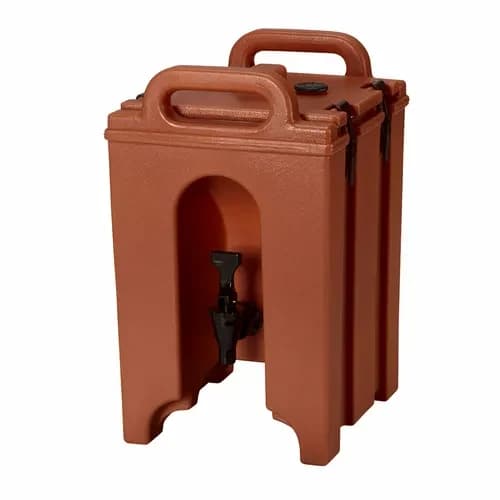 Cambro 100LCD402 Camtainer 1-1/2 Gallon Insulated Brick Red Beverage Dispenser