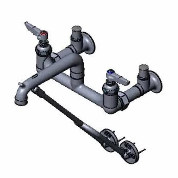 T&S Brass B-0651-RGH T&S 8" Wall Mount Service Sink Faucet
