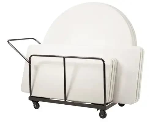 National Public Seating DYMU Folding Table Dolly - Vertical Storage - Round & Rectangular Tables — view 5