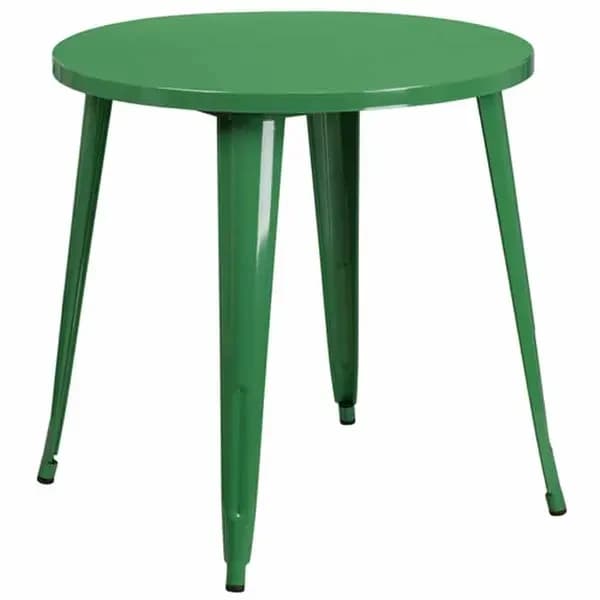 Flash Furniture CH-51090-29-GN-GG 30" Round Dining Height Metal Orange Table