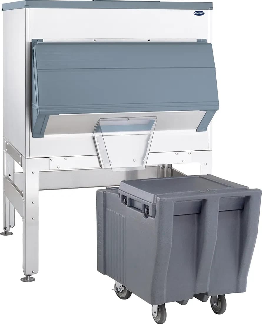 Follett DEV860SG-48-ICS125L Ice•DevIce™ Series Gravity Dispense Ice Bin 860 Pound Capacity Polyethylene Interior Cube, Nugget Ice Compatibility