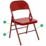 Flash Furniture XU-CT-DOLLY-GG Black Folding Chair and Table Combination Dolly — view 3