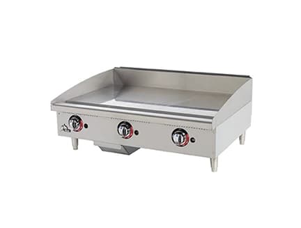 Star 636MF Star-Max® Series Gas Countertop Griddle 36 Inch Wide Manual Control Rectangle Polished Steel 1 Inch Thick Plate Medium-Duty — Natural Gas, 84900 BTU