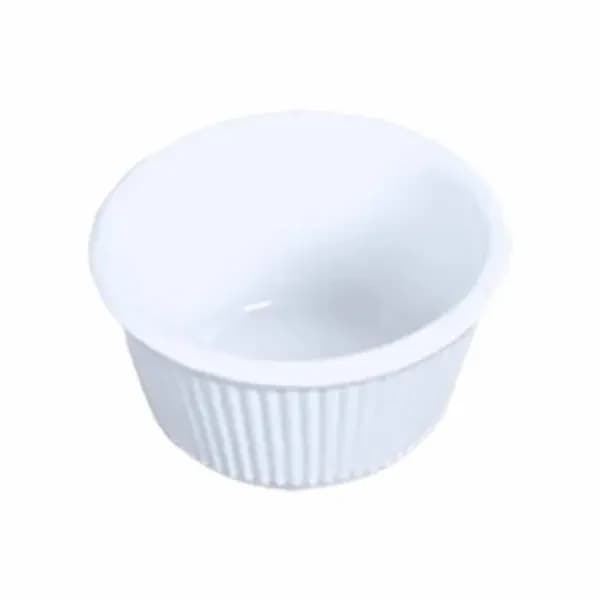 Thunder Group ML507W1 White 1-1/2 oz. Fluted Melamine Ramekin | Case of 12