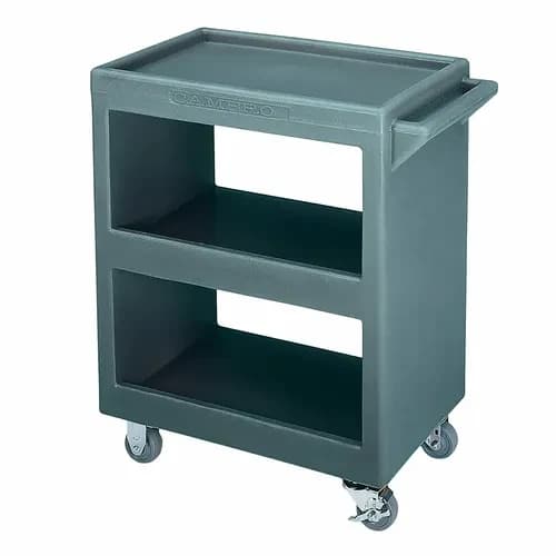 Cambro BC2254S191 3-Shelf 350 Lb. Capacity Granite Gray Utility Bus Cart
