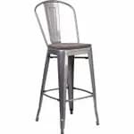 Flash Furniture CH-31320-30GB-RED-GG Red Galvanized Steel Bar Stool — view 6