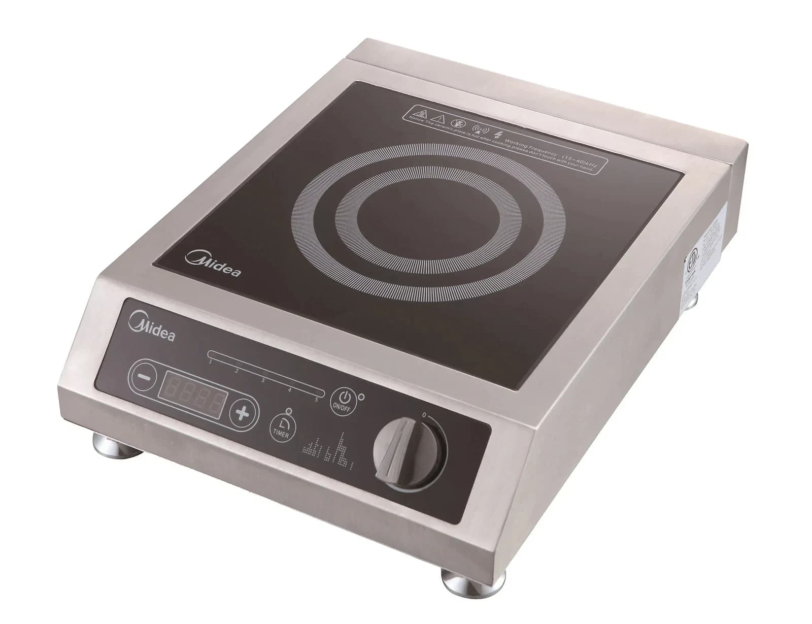Horevo Global MIC3400F Midea- 3400 Watts Single Commercial Induction Cooker (MIC3400F)