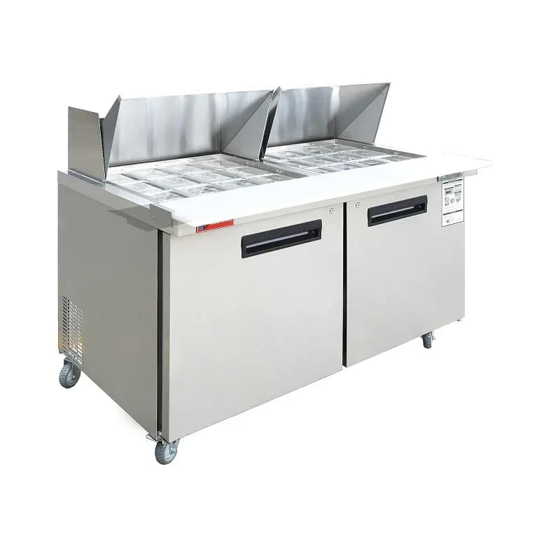 Horevo Global WKSR-60BM Westlake Salad Prep Table Refrigerator 2 Door 33-40°F