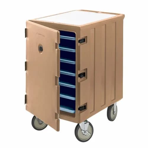 Cambro 1826LTC3157 Camcart Insulated Coffee Beige Front Loader Food Carrier