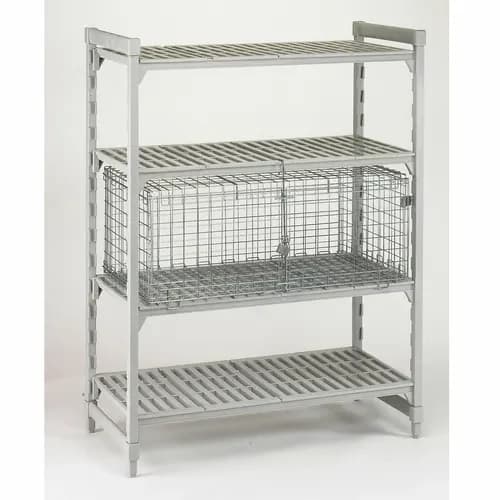 Cambro CSSC244818000 Camshelving Stainless Steel Security Cage 25-1/4"W X 42-1/2"D X 18"H