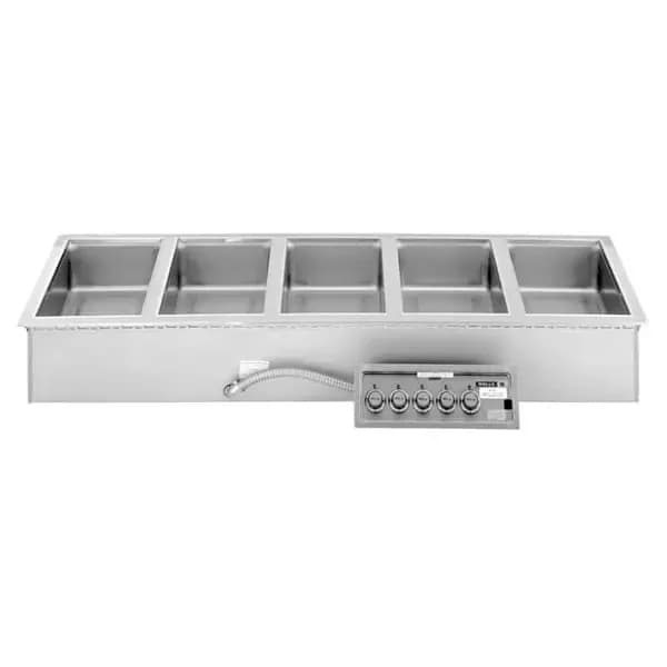 Wells MOD-500TDM 208/240V Drop-In 5-Well Warmer with Drain Manifold