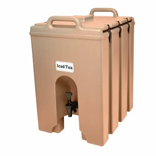 Cambro 1000LCD157 Camtainer 11-3/4 Gallon Insulated Coffee Beige Beverage Dispenser