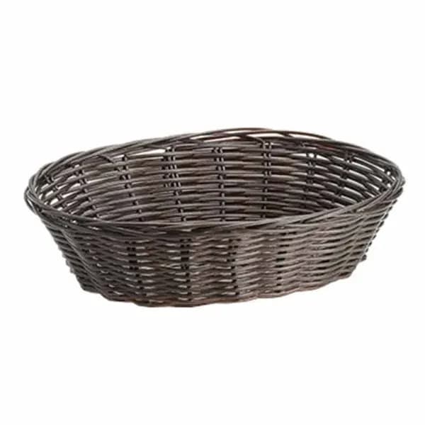Tablecraft 1474 Brown Oblong Woven Basket 9" x 6" x 2-1/4 | Case of 12