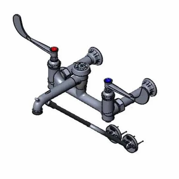 T&S Brass B-0657-BST T&S 8" Wall Mount Service Sink Faucet