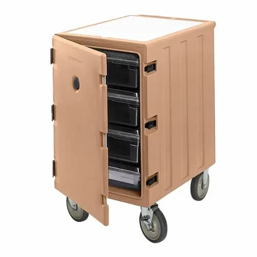Cambro 1826LBC157 Camcart Insulated Coffee Beige Front Loader Food Carrier