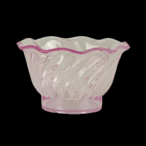 Thunder Group PLDS005P Purple Plastic Tulip Dessert Dish | Case of 12