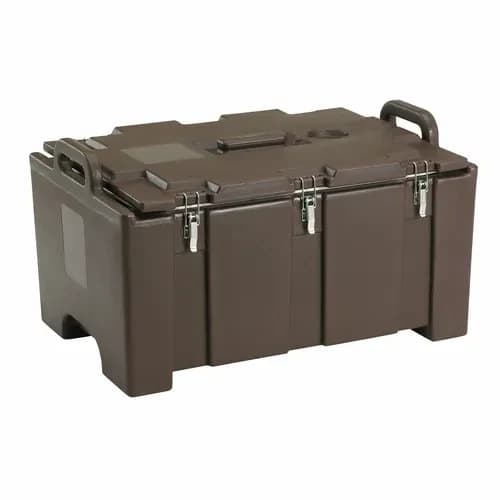 Cambro 100MPC131 Camcarrier Dark Brown Top Loader 8" Deep