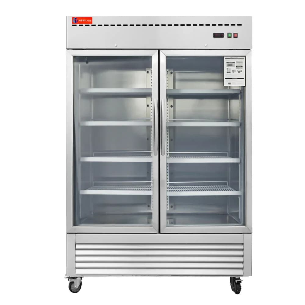 Horevo Global WKR-49BG Westlake Glass Door Merchandiser Refrigerator 2 Door 33-40°F