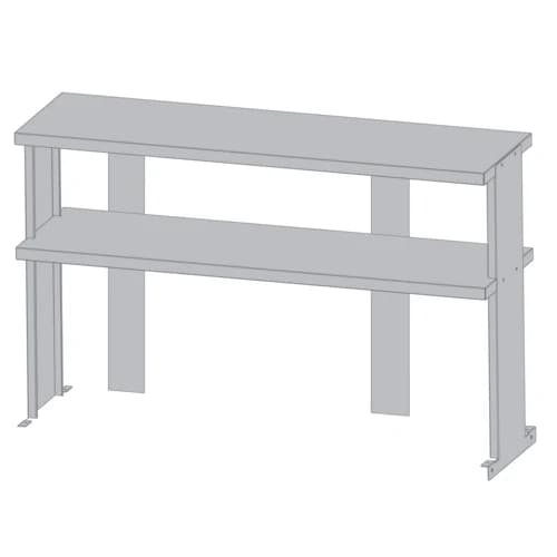 Turbo Air TSOS-6R-T Stainless Steel Double Tier Overshelf for Sandwich Prep Tables 72"W — view 2