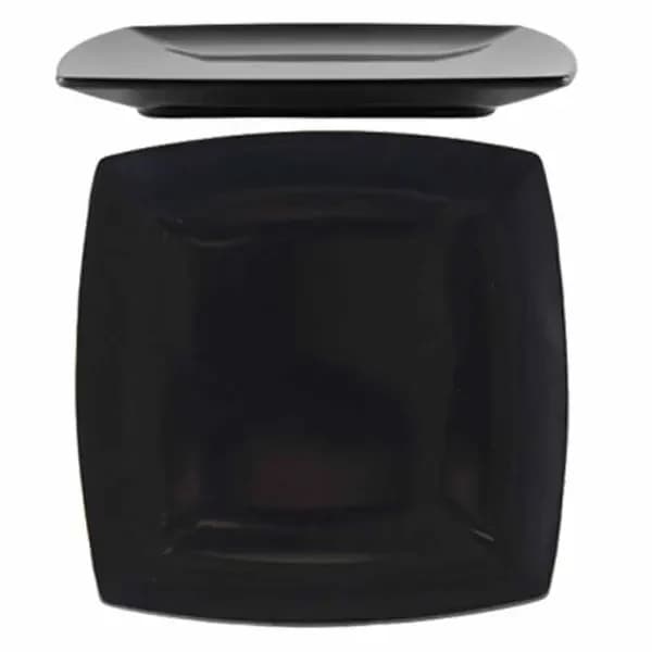 Thunder Group 29004BK Classic Black 4-1/2" x 4-1/2" Square Melamine Plate | Case of 12