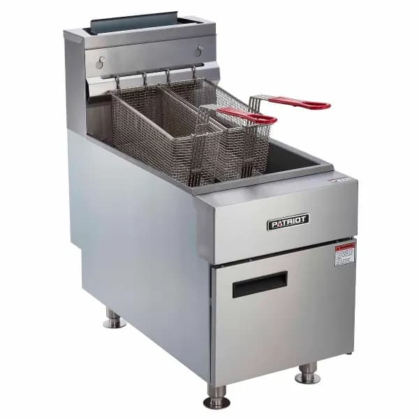 Patriot PT-CTF-3NG Natural Gas 35 lb. Countertop Fryer 66,000 BTU 14-3/4"W