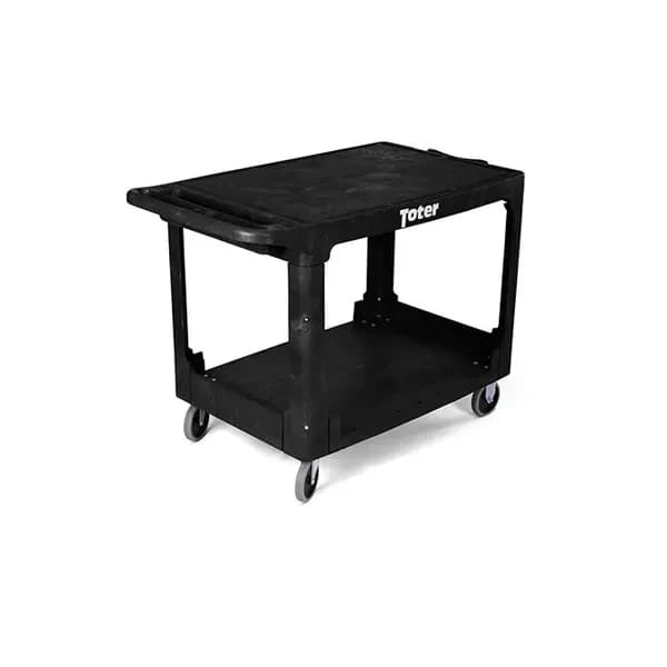 General Electric UCF00-S0002 Toter Heavy Duty 2-Flat Shelf 550 lb. Capacity Large Utility Cart