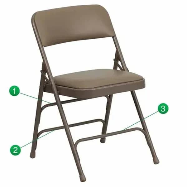 Flash Furniture HA-MC309AV-BGE-GG Beige Steel Folding Chair
