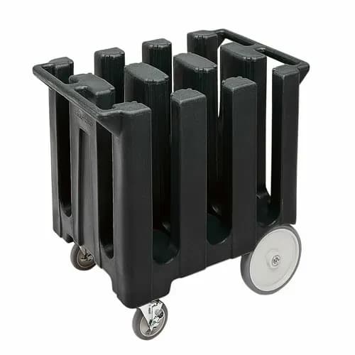 Cambro DC700110 Polyethylene 6 Black Dish Caddy With 6 Dividers