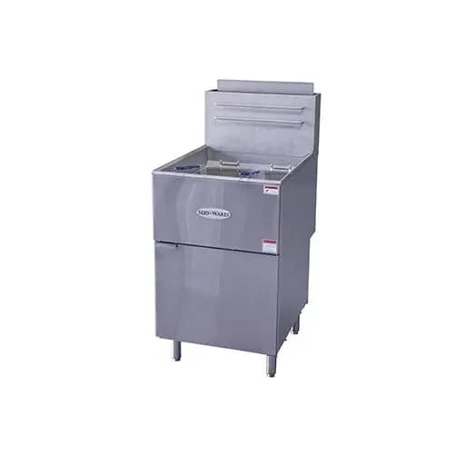 Horevo Global SGF-70N Serv-Ware 70 lb Natural Gas Floor Fryer 150,000 BTU (5 Burners)