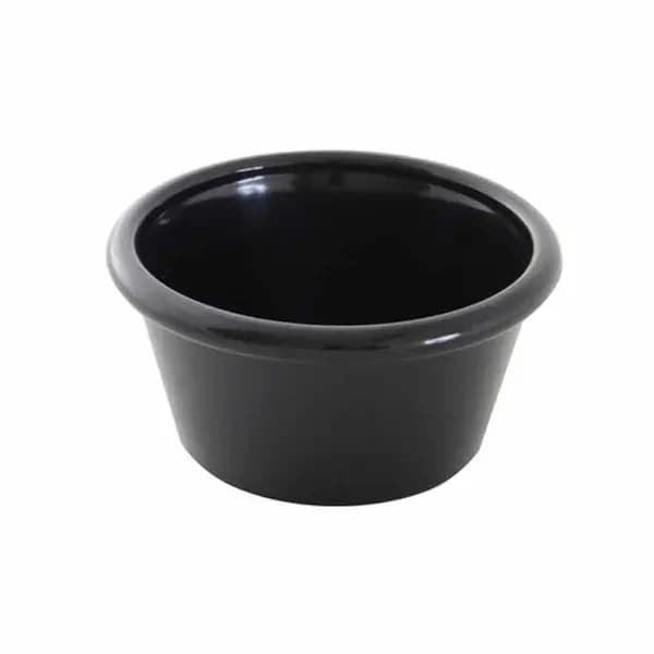 Thunder Group PL539BL1 6 oz. Black Plastic Ramekin | Case Of 12