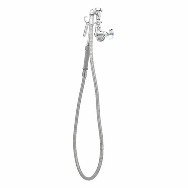T&S Brass B-0606 T&S Single Hole Wall Mount Pot and Kettle Filler Faucet with 68" Hose