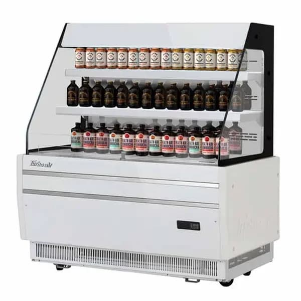 Turbo Air TBA49-50N-W White Horizontal Open Display Case Merchandiser 48-7/8"W