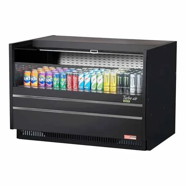 Turbo Air TOM-48UC-B-N Black Drop-In Open Display Case Merchandiser 48-1/4"W