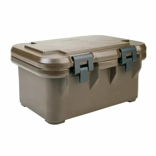 Cambro UPCS180131 S-Series Ultra Pan Carrier Dark Brown Top Loader 8" Deep